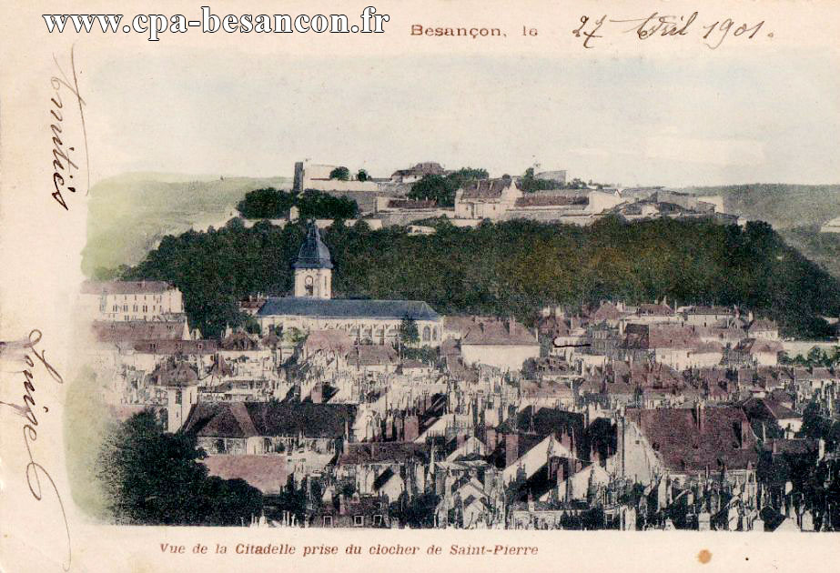 Besançon - Vue de la Citadelle prise du clocher de Saint-Pierre